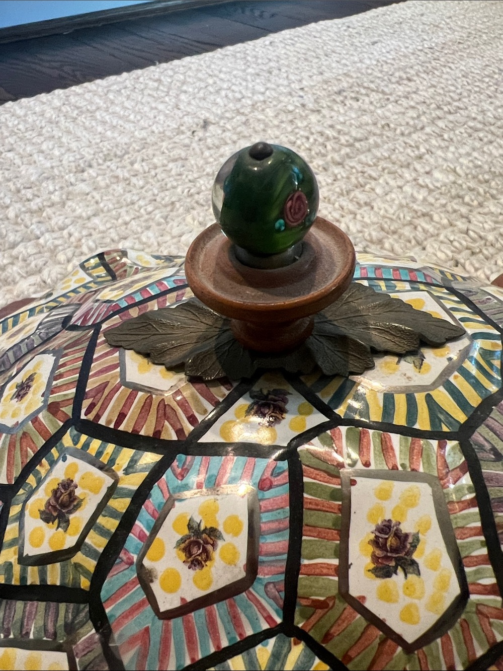 Mackenzie Childs turtle tureen with ladle - Picture 5 of 9